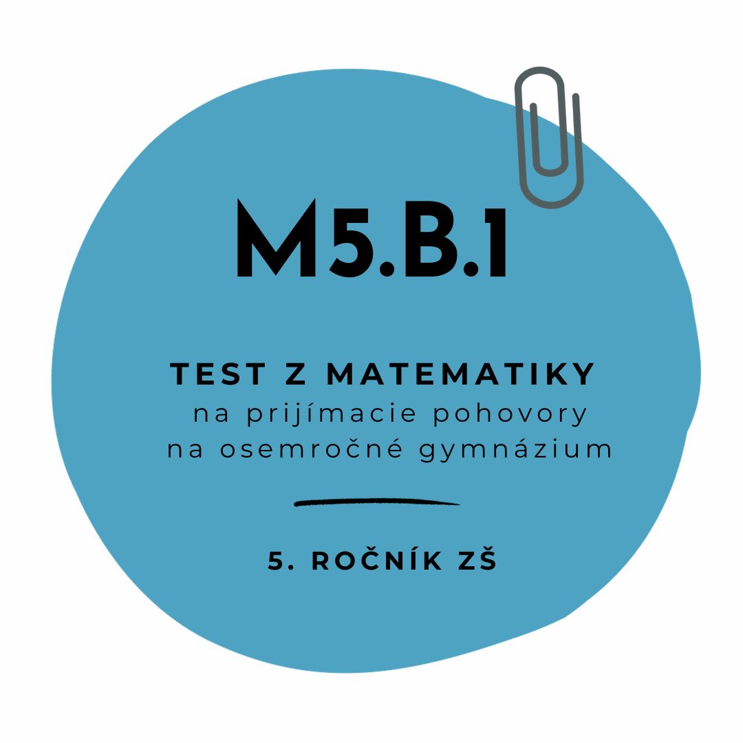 Test Z Matematiky M5.B.1 - Shop Cielene